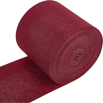 Non Woven Fabric Embroidery Needle Felt for DIY Crafts, Dark Red, 140x3mm, about 6m/roll