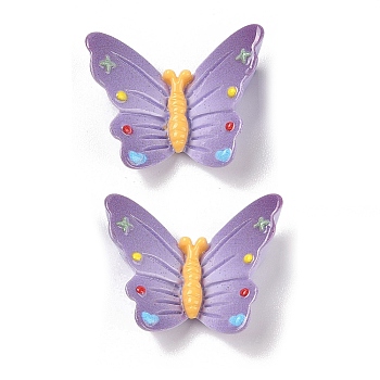 Insect Theme Opaque Resin Decoden Cabochons, Butterfly, 21x27x10mm