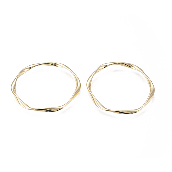 Alloy Linking Rings, for Jewelry Making, Twisted Ring, Golden, 39.5~42x2.5mm, Inner Diameter: 36~38mm 