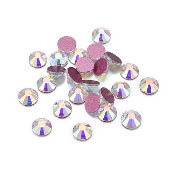 Glass Rhinestone Cabochons, Grade AA, Flat Back & Faceted, Half Round, Crystal AB, SS12, 3.0~3.2mm, about 1440pcs/bag