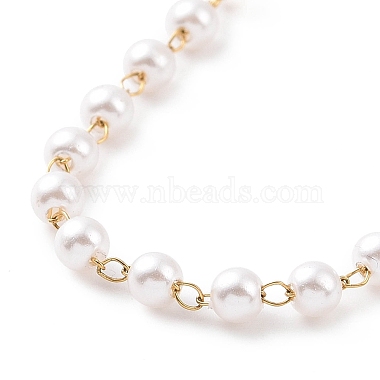 Round Plastic Imitation Pearl Beaded Bracelets(BJEW-E054-07G)-3