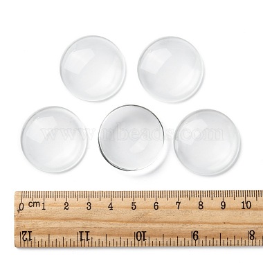 Transparent Glass Cabochons(GGLA-R026-30mm)-5