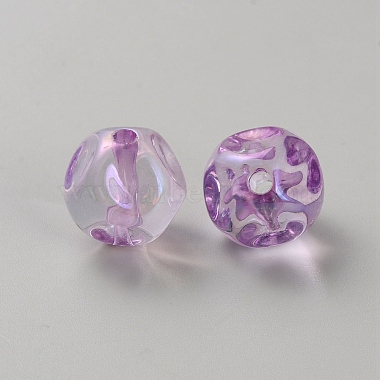 Plating Acrylic Beads(OACR-WH20006-01D)-2