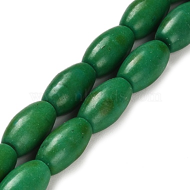 Green Oval Synthetic Turquoise Beads