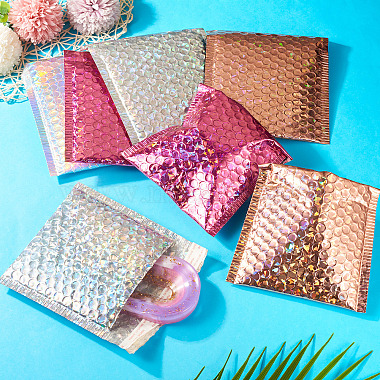 20Pcs 4 Colors Double-faced Laser Bubble Packaging Bags(AJEW-TA0001-87)-8