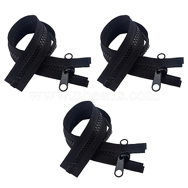 Black Resin Zippers