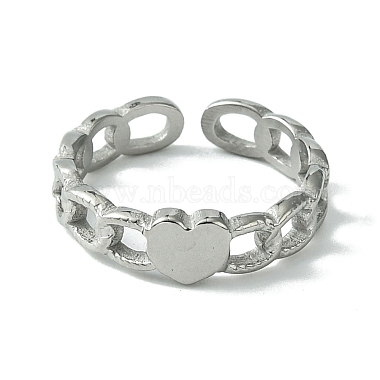304 Stainless Steel Open Cuff Ring(RJEW-L110-026P)-2
