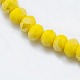 1 Strand Electroplate Opaque Solid Color Crystal Glass Rondelle Beads Strands(X-EGLA-F049A-01AB)-3