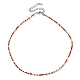 Glass Beaded Necklace(NJEW-Z029-05P)-1