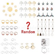 Lucky Bag, Random Styles Brass & Stainless Steel Charms, Cabochon Settings, Pad Ring Settings, Random Color(DIY-LUCKYBAY-75)