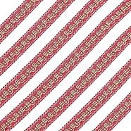 Metallic Polyester Ribbon, Curtain, Garment Accessory, Brown, 7/8 inch(21mm), about 12.58 Yards(11.5m)/Card(OCOR-WH0065-14A)