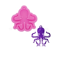 Octopus Pendant Silicone Molds, Resin Casting Molds, for UV Resin & Epoxy Resin Jewelry Making, Hot Pink, 69x68x8mm, Hole: 4mm(DIY-F104-01)