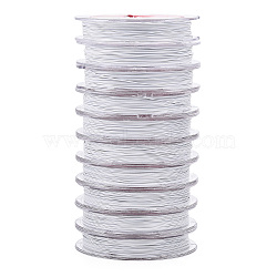 Tiger Tail Wire, Stainless Steel Wire, Round, Silver, 0.3mm, about 32.81 Feet(10m)/Set(TWIR-N004-0.3mm-S)