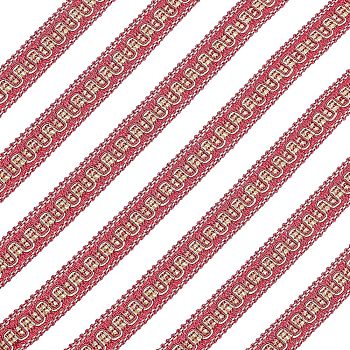 Metallic Polyester Ribbon, Curtain, Garment Accessory, Brown, 7/8 inch(21mm), about 12.58 Yards(11.5m)/Card