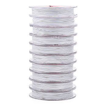 Tiger Tail Wire, Stainless Steel Wire, Round, Silver, 0.3mm, about 32.81 Feet(10m)/Set