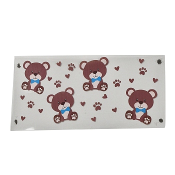 PET Self-Adhesive Stickers, for Party Decorative Present, Bear, 110~120x230~250x0.3mm