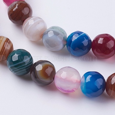 Natural Striped Agate/Banded Agate Beads Strands(G-G581-8mm-17)-3