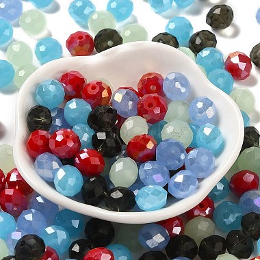 Light Steel Blue Rondelle Glass Beads
