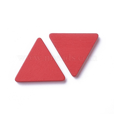 40mm Red Triangle Wood Cabochons