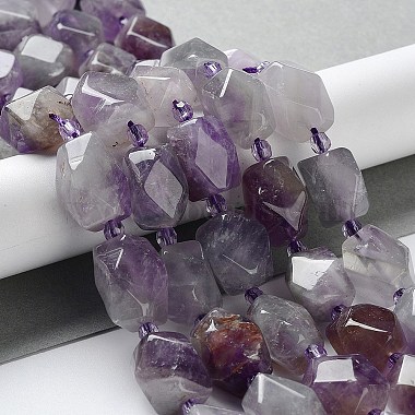 Natural Amethyst Beads Strands(G-C182-19-01)-2
