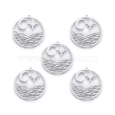 Non-Tarnish 201 Stainless Steel Pendants(STAS-N090-LA913-1)-2