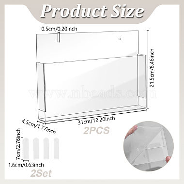 Transparent Acrylic File Storage Box(AJEW-GA0010-18)-2