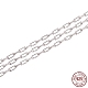 серебряные цепочки-скрепки с родиевым покрытием 925(STER-WH0011-07P)-1