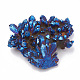Electroplate Natural Druzy Quartz Crystal Decorations(G-S299-114B)-2