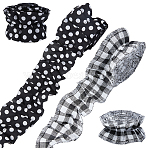 6 Rolls 2 Styles Polyester Wrinkle Ribbons, Webbing Strap for Clothes Accessories, Mixed Shapes, 2-1/4 inch(58mm)(OCOR-GF0005-83)