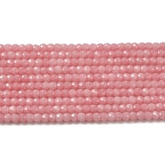 Synthetic Luminous Stone Beads Strands, Faceted, Barrel, Glow in the Dark, Salmon, 4x3.5mm, Hole: 0.7mm, about 102pcs/strand, 14.37 inch(36.5cm)(G-C086-01B-03)