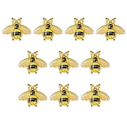 Transparent Acrylic Pendants, with Plated Bottom, Bees, Yellow, 26.5x32.5x4mm, Hole: 1mm(TACR-YW0001-75)