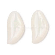 Opaque Resin Decoden Cabochons, Leaf, White, 19.5x10x4mm(CRES-I036-14D)