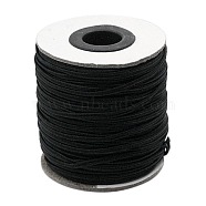 Nylon Thread, Nylon Jewelry Cord for Custom Woven Jewelry Making, Black, 2mm, about 50yards/roll(150 feet/roll)(NWIR-K001-02#)