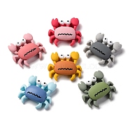 Marine Organism Theme Opaque Resin Decoden Cabochons, Mixed Color, Crab, 20~27x21~26x7~9mm(RESI-S07-04E)