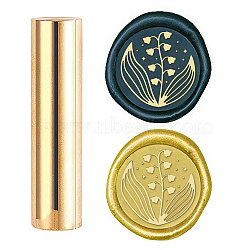 Wax Seal Stamp, Mini Brass Stamp Gun Wax Seal for Envelope Invitation Wedding Embellishment Bottle Decoration, Flower Pattern, 60x15mm(AJEW-WH0104-88-15)