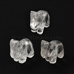 Chinese Zodiac Natural Quartz Crystal Carved Beads, Rock Crystal Animal Beads, Horse, 18x19.5x9mm, Hole: 1mm(G-D300-01F)