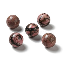 Natural Rhodonite Beads, No Hole/Undrilled, Round, 25~25.5mm(G-A206-02-22)