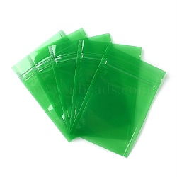 Plastic Transparent Zip Lock Bag, Storage Bags, Self Seal Bag, Top Seal, Rectangle, Green, 12x8x0.15cm, Unilateral Thickness: 3.1 Mil(0.08mm)(OPP-B002-A01)