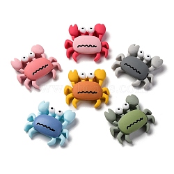 Marine Organism Theme Opaque Resin Decoden Cabochons, Mixed Color, Crab, 20~27x21~26x7~9mm(RESI-S07-04E)