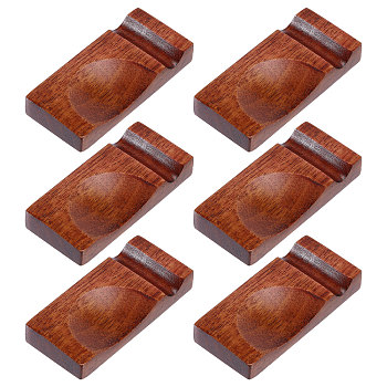 Wooden Chopstick Holders, Rectangle, Coconut Brown, 70x32x11.5mm