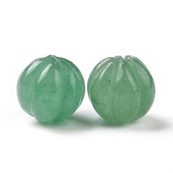 Natural Green Aventurine Beads, Autumn Theme, Pumpkin, 8~8.5x7.5~8mm, Hole: 1.2mm