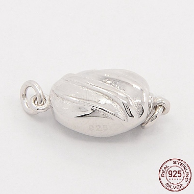 Platinum Oval Sterling Silver Box Clasps