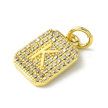 Rack Plating Brass Micro Pave Clear Cubic Zirconia Charms(KK-G501-01K-G)-2