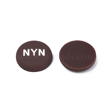 Coconut Brown Flat Round Acrylic Cabochons