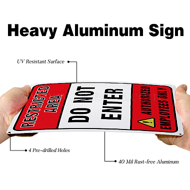 UV保護＆防水アルミニウム警告サイン(AJEW-GL0001-05C-02)-4