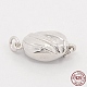 Jewelry Necklace Clasps Rhodium Plated 925 Sterling Silver Box Clasps(STER-M019-03S)-1