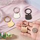 4Pcs 4 Styles Stainless Steel Keychains(KEYC-TA0004-81E)-5