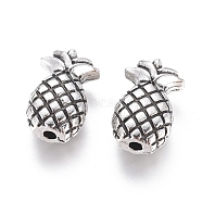 Tibetan Style Alloy Beads, Pineapple, Antique Silver, 14x9x5.5mm, Hole: 1.6mm(PALLOY-E569-04AS)