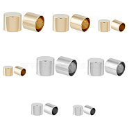 16Pcs 8 Style 201 Stainless Steel Cord Ends, End Caps, Column, Golden & Stainless Steel Color, 6~9x4~10mm, Inner Diameter: 3~9mm, 2Pcs/style(STAS-FH0001-96)