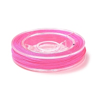 Nylon Thread for Jewelry Making, Deep Pink, 0.8mm, about 7~9m/roll(NWIR-N001-0.8mm-34)
